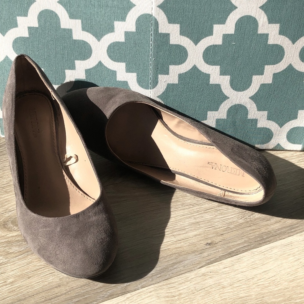 Grey Merona Heels Size 8